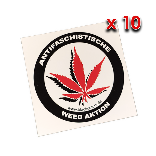 "ANTIFASCHISTISCHE WEED AKTION" - Sticker