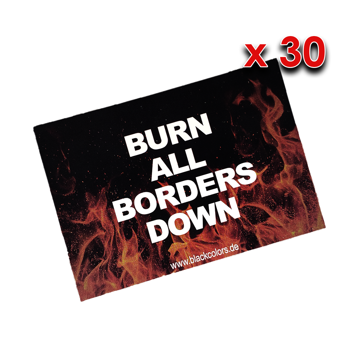 "BURN ALL BORDERS DOWN" - Sticker