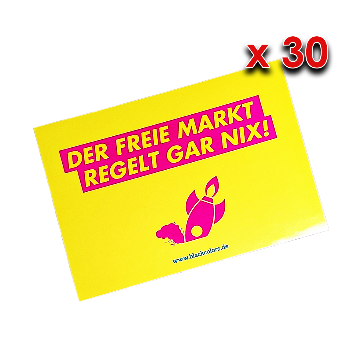 "DER FREIE MARKT REGELT GAR NIX!" - Sticker