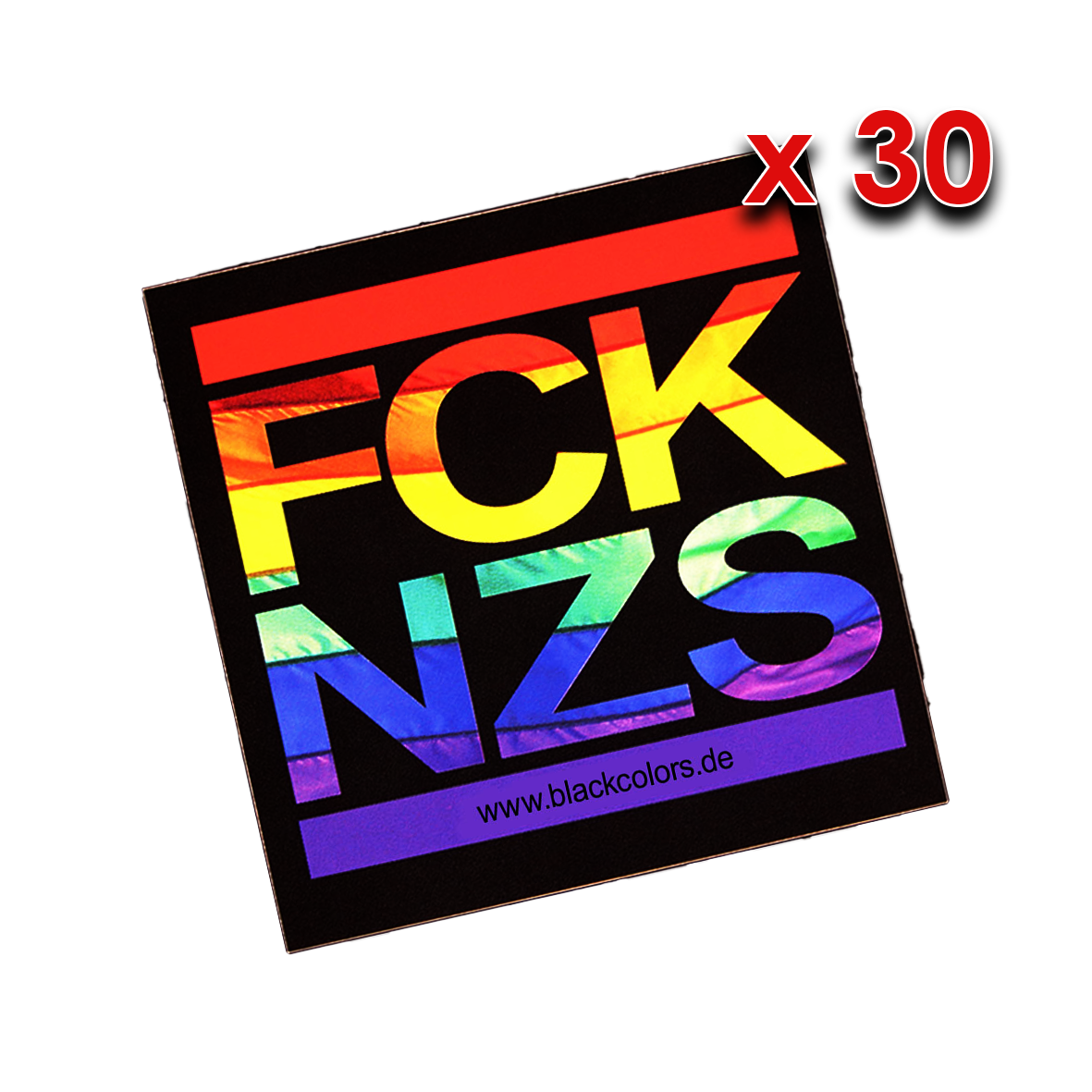 "FCKNZS"-Rainbow-Flag - Sticker