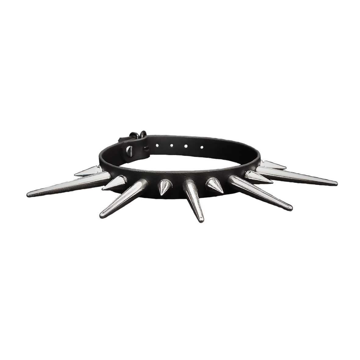 "SPIKE" - Choker mit 11 Nieten, 6 mittelgroß, 5 extra groß