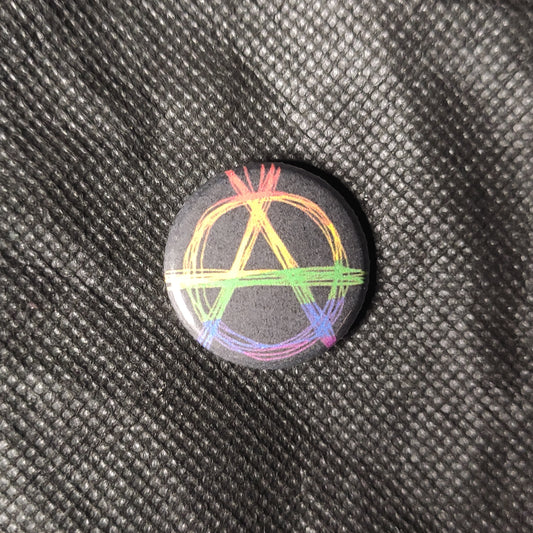 Anarchie "A" Regenbogen - Button