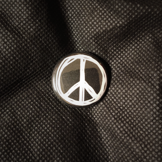 Peacezeichen, weiß - Button