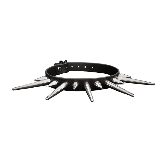 "SPIKE" - Choker mit 11 Nieten, 6 mittelgroß, 5 extra groß