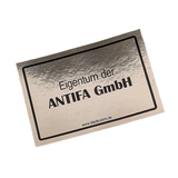 "Eigentum der ANTIFA GmbH" - Sticker