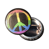 Peacezeichen, Regenbogen - 25mm Button
